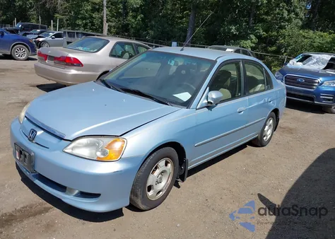 2003 Honda Civic Hybrid из США, поврежденный, VIN JHMES96623S020824